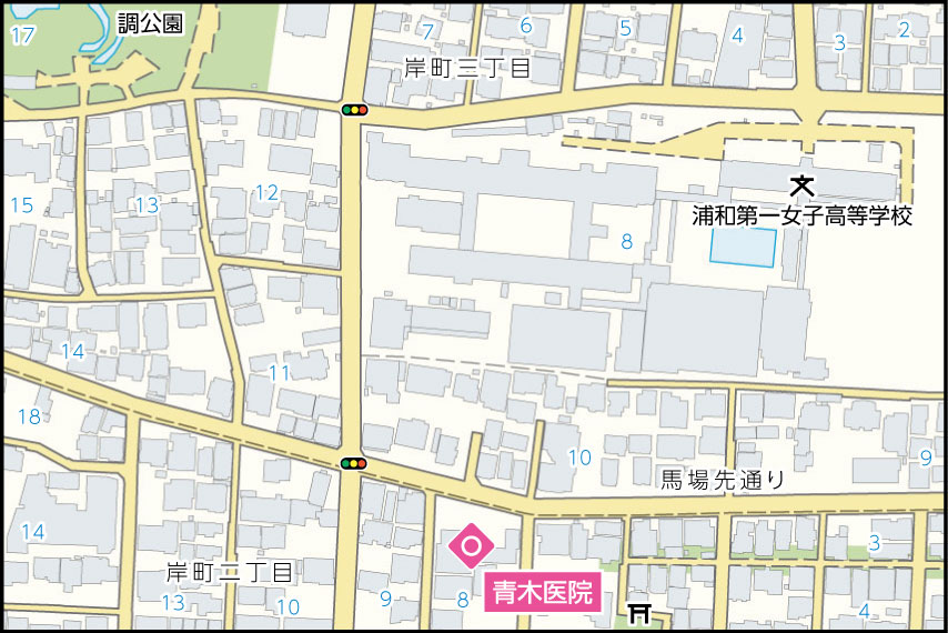 青木医院の地図