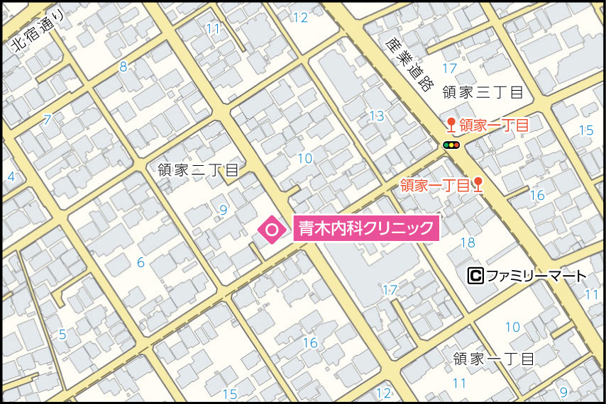青木内科クリニックの地図