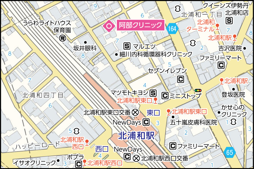 阿部クリニックの地図