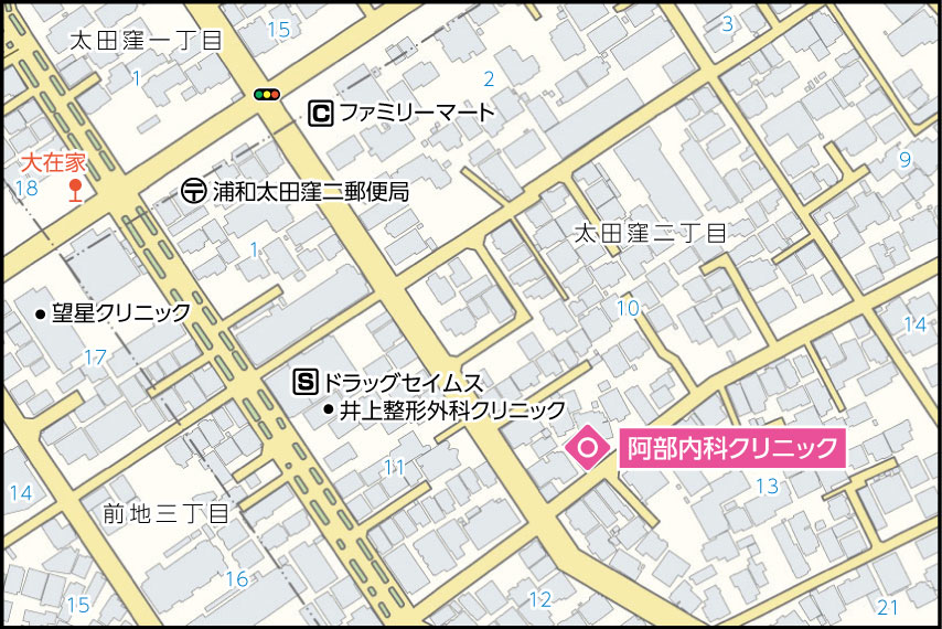阿部内科クリニックの地図