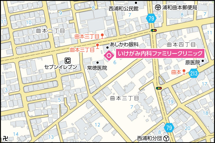 いけがみ内科ファミリークリニックの地図