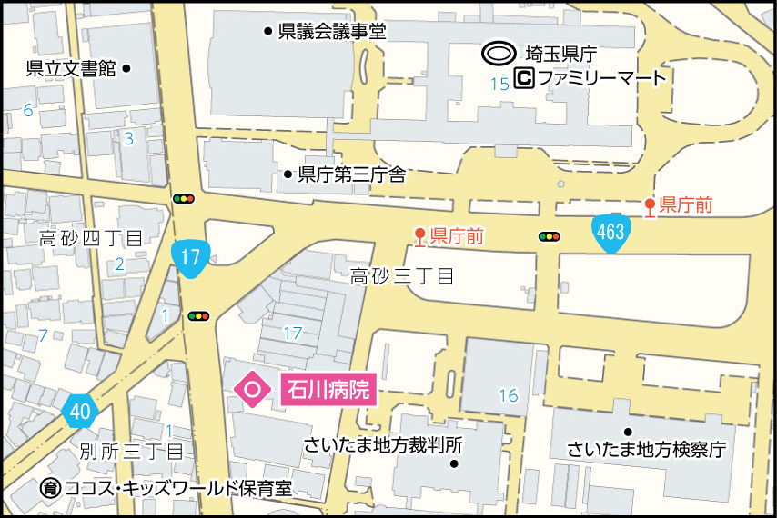 石川病院の地図