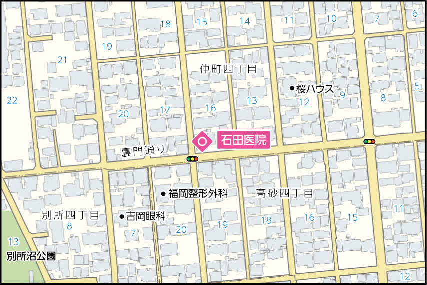 石田医院の地図