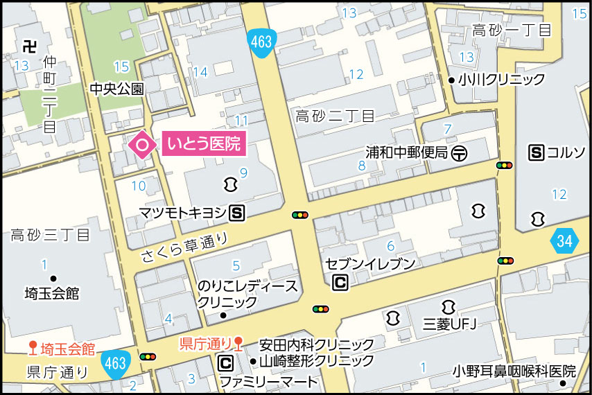 いとう医院の地図
