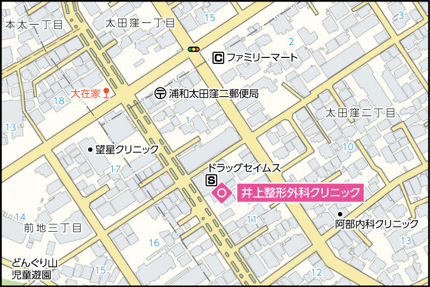 井上整形外科クリニックの地図