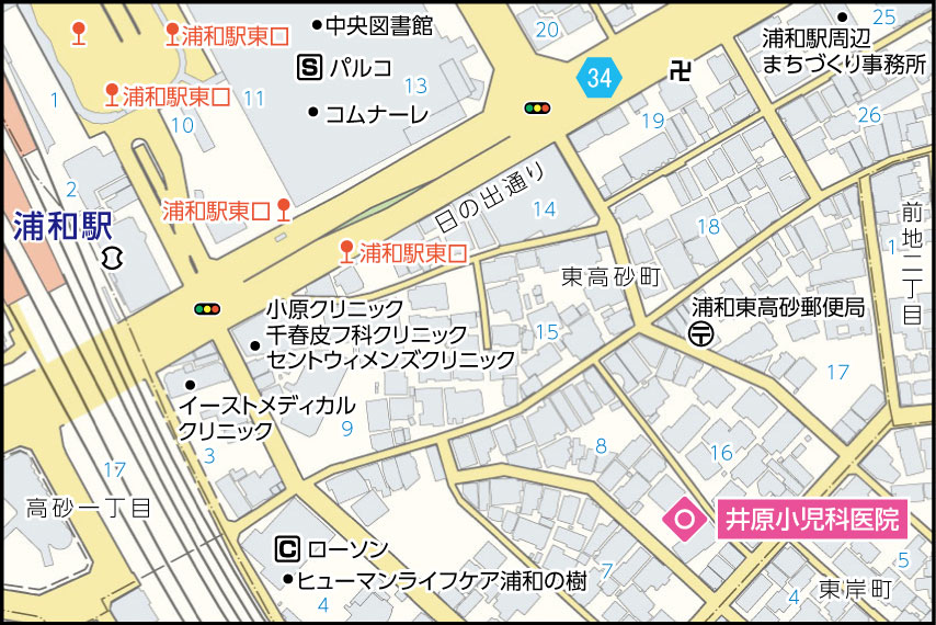 井原小児科医院の地図