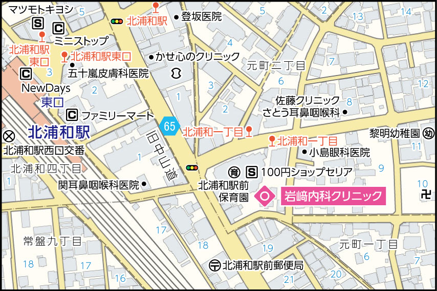 岩﨑内科クリニックの地図