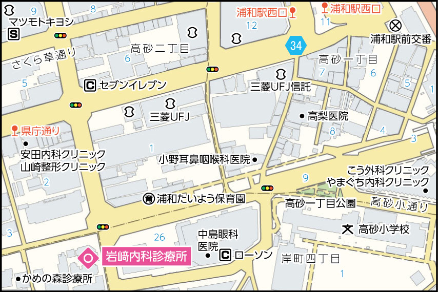 岩﨑内科診療所の地図