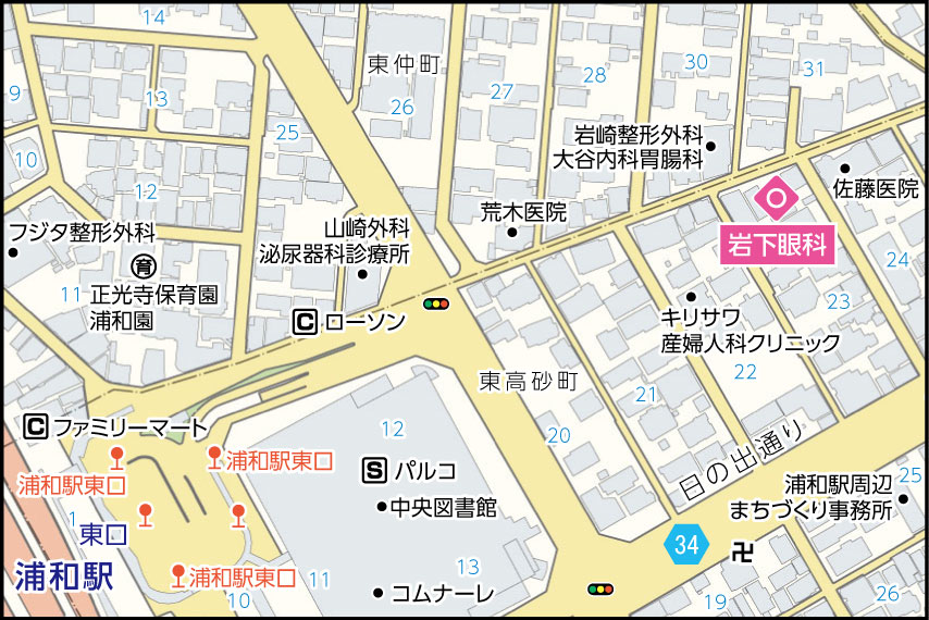 岩下眼科の地図
