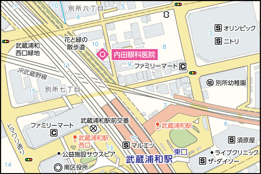 内田眼科医院の地図
