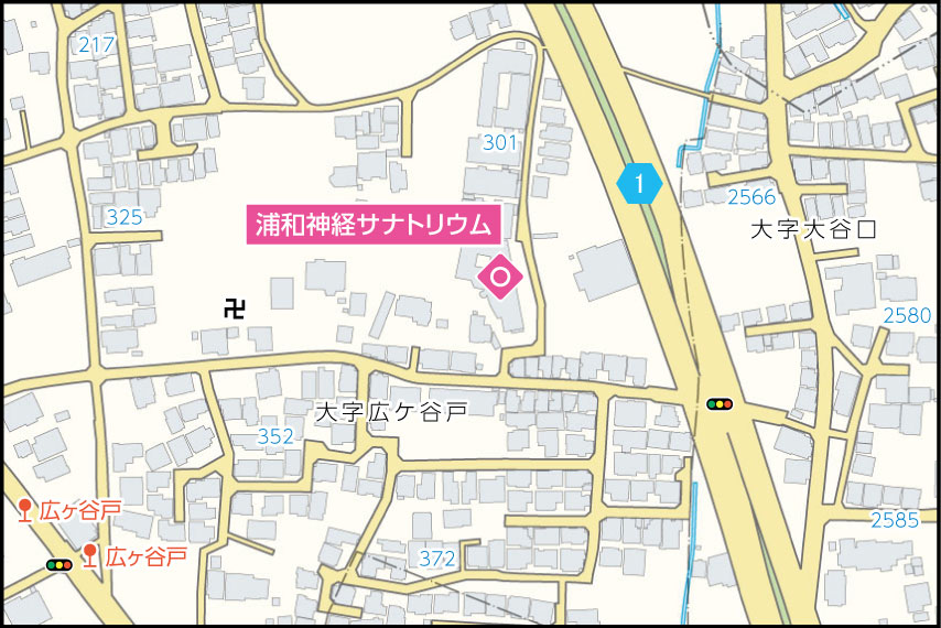 浦和神経サナトリウムの地図