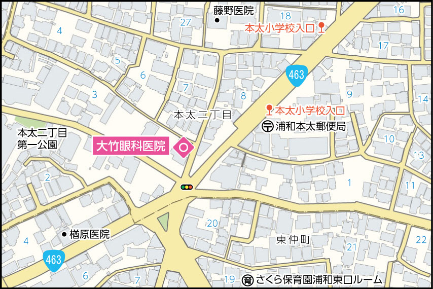 大竹眼科医院の地図