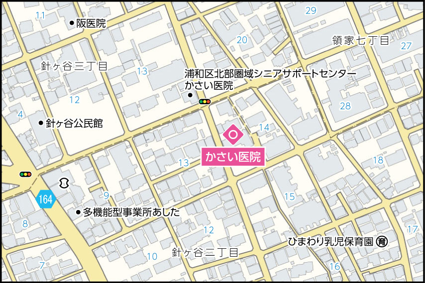 かさい医院の地図