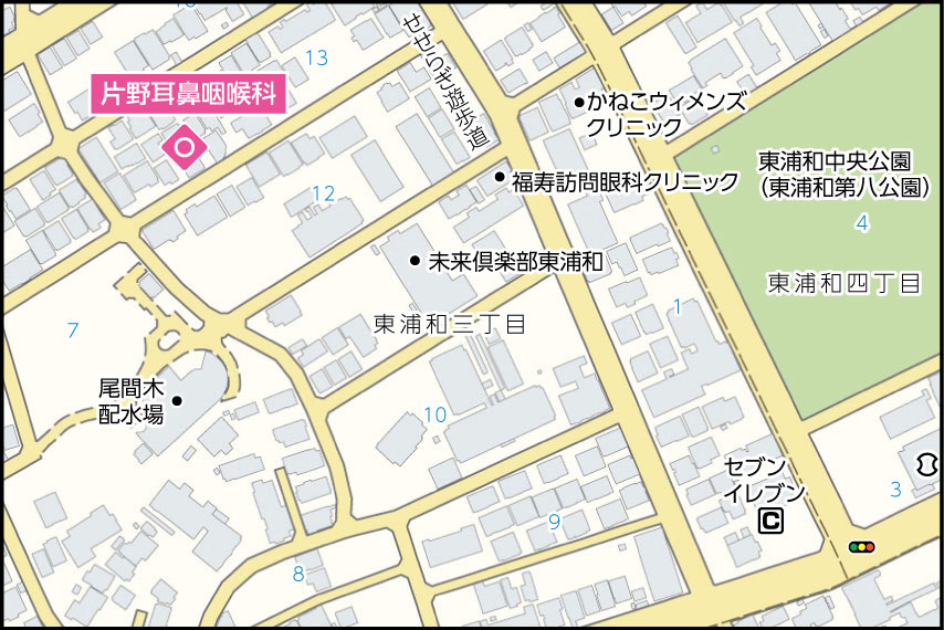 片野耳鼻咽喉科の地図