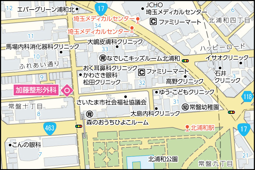 加藤整形外科の地図