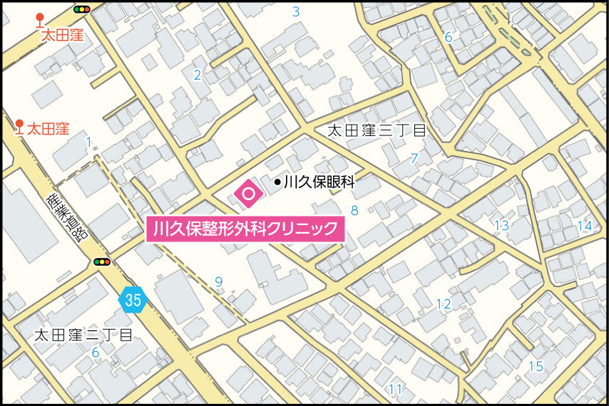 川久保整形外科クリニックの地図