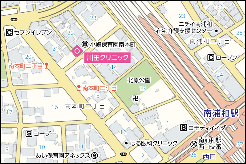 川田クリニックの地図
