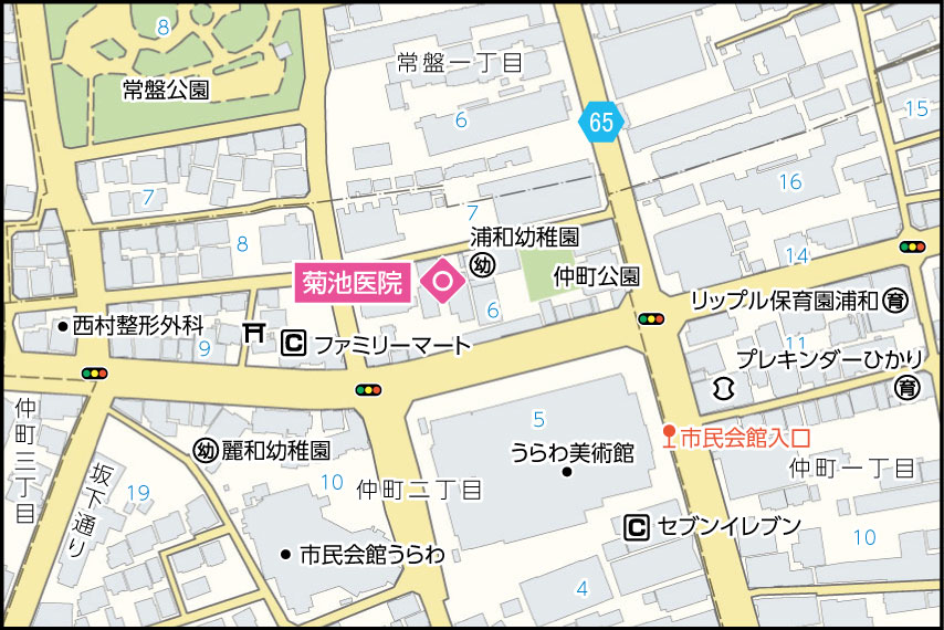 菊池医院の地図