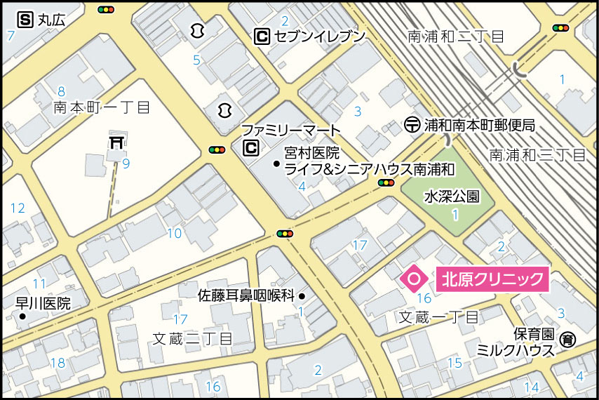 北原クリニックの地図