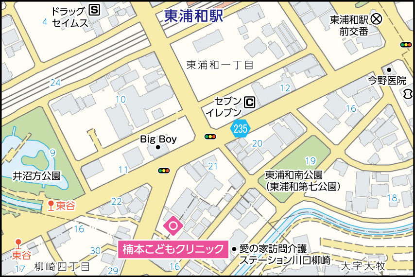 楠本こどもクリニックの地図
