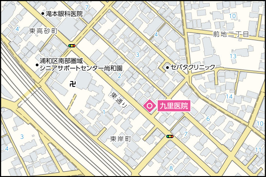 九里医院の地図