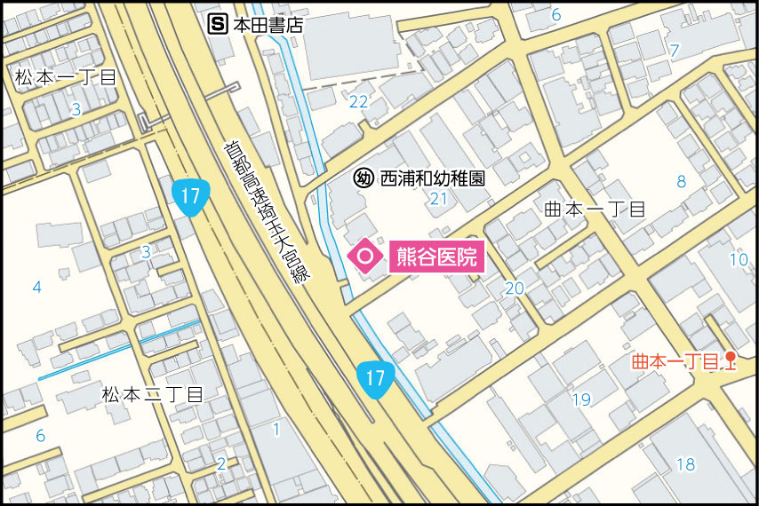熊谷医院の地図
