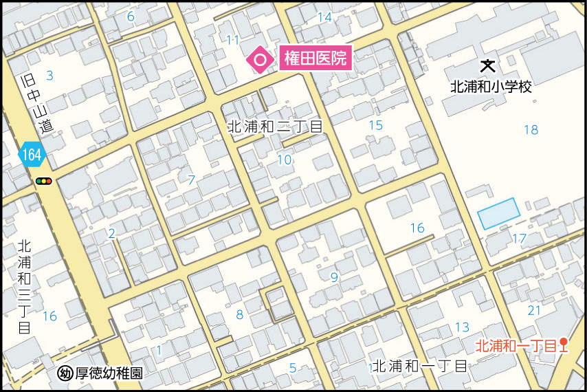 権田医院の地図