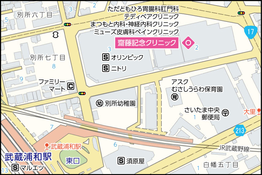 齋藤記念クリニックの地図