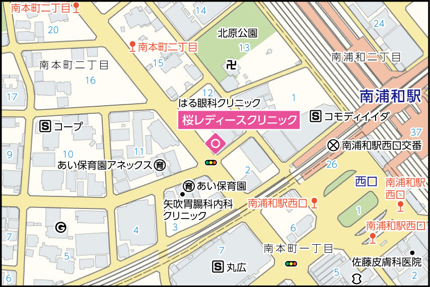 桜レディースクリニックの地図
