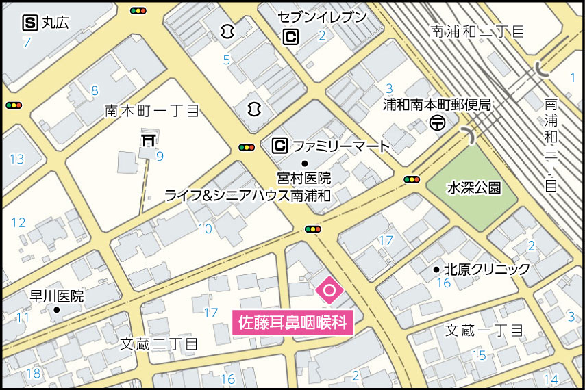佐藤耳鼻咽喉科の地図