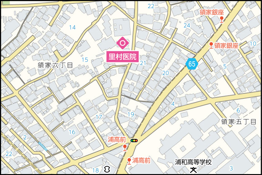 里村医院の地図