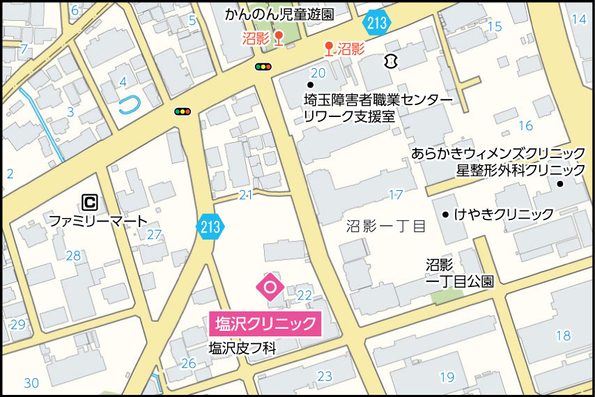 塩沢クリニックの地図