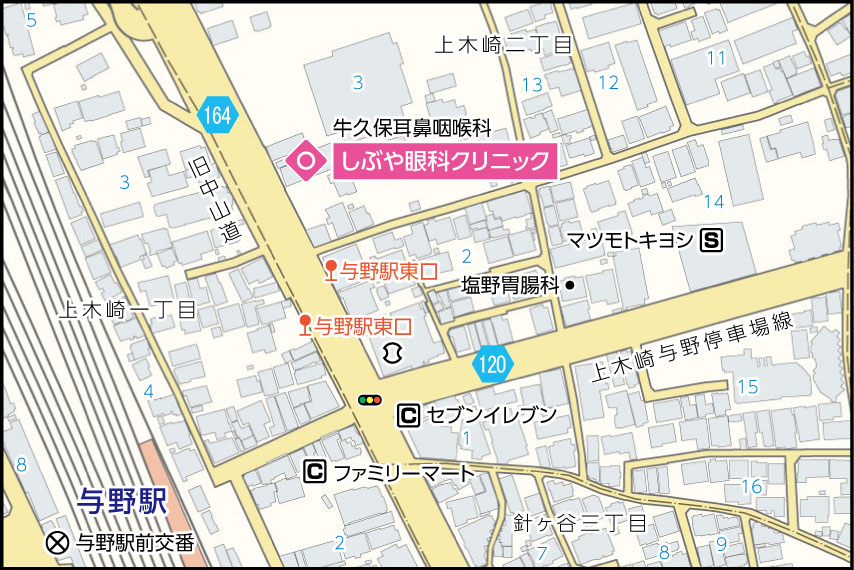しぶや眼科クリニックの地図