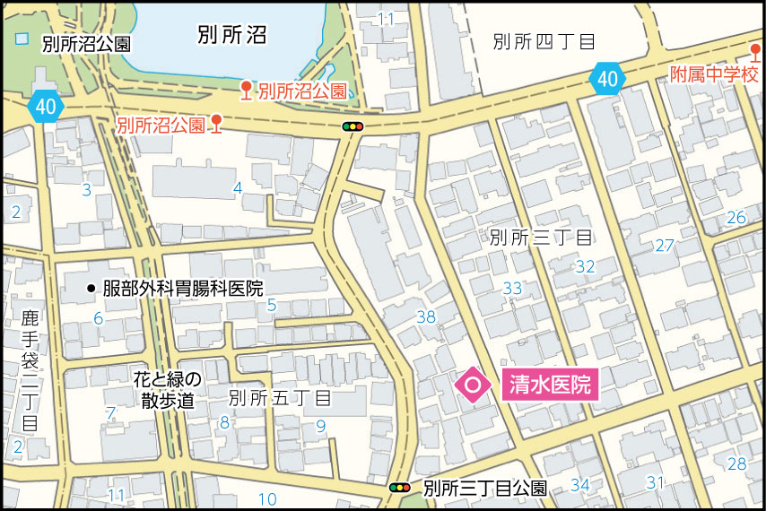清水医院の地図