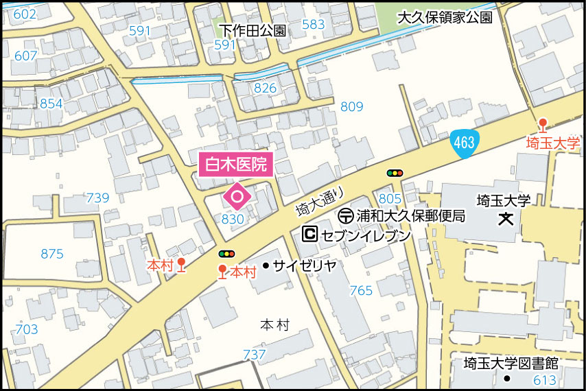 白木医院の地図