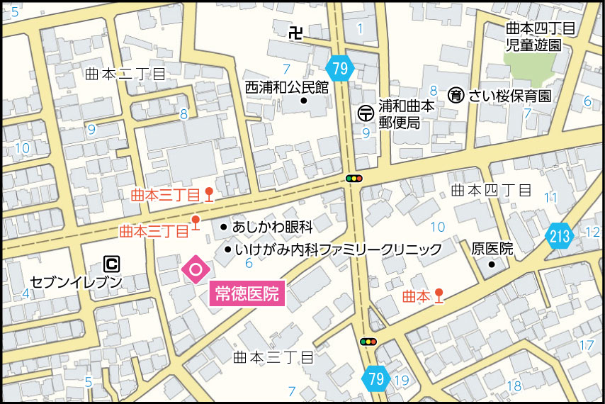 常徳医院の地図