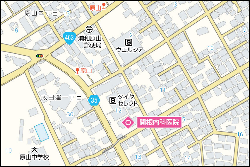 関根内科医院の地図