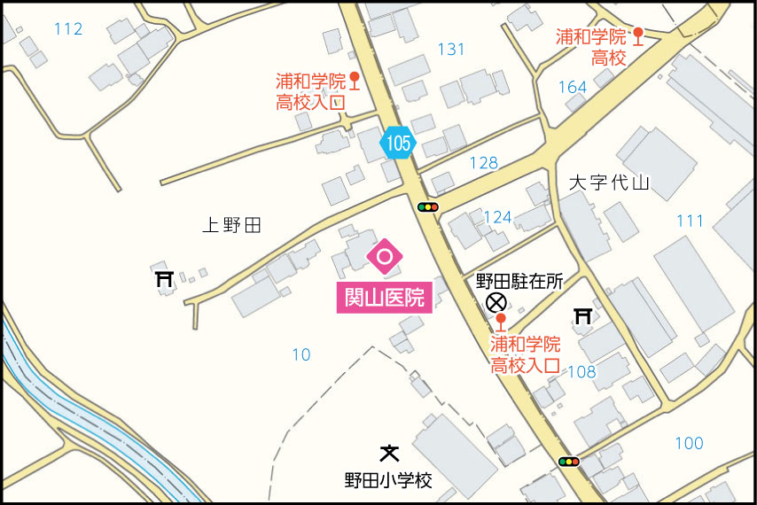 関山医院の地図