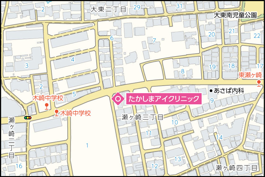 たかしまアイクリニックの地図