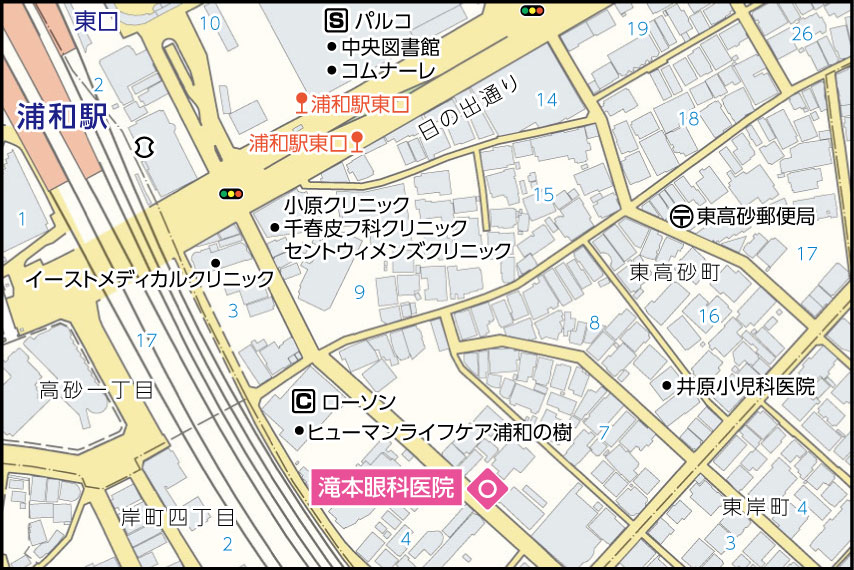 滝本眼科医院の地図