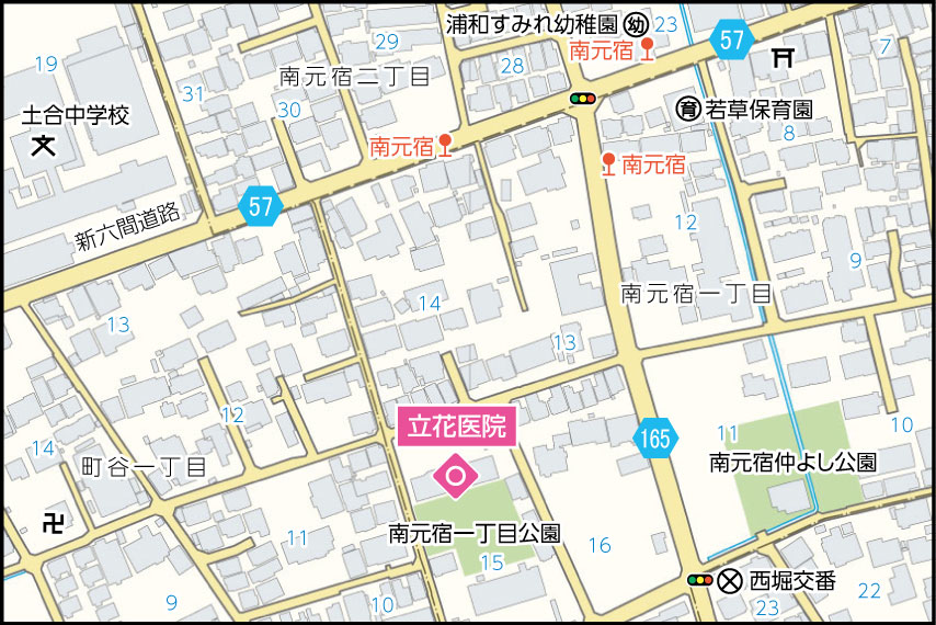 立花医院の地図