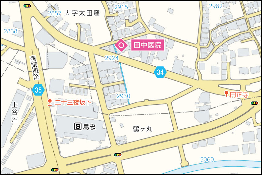 田中医院の地図