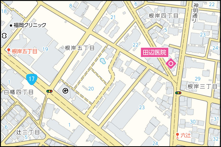 田辺医院の地図