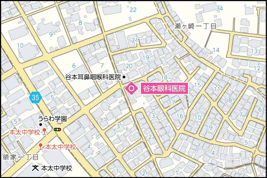 谷本眼科医院の地図