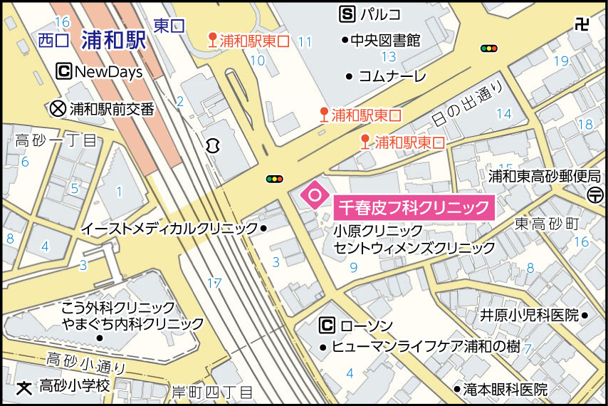 千春皮フ科クリニックの地図