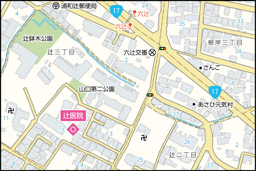 辻医院の地図