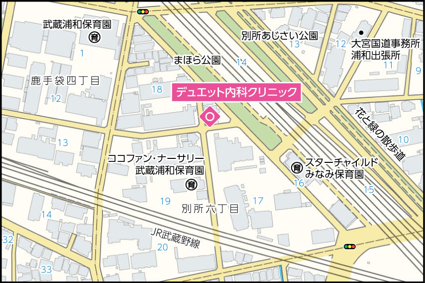 デュエット内科クリニックの地図