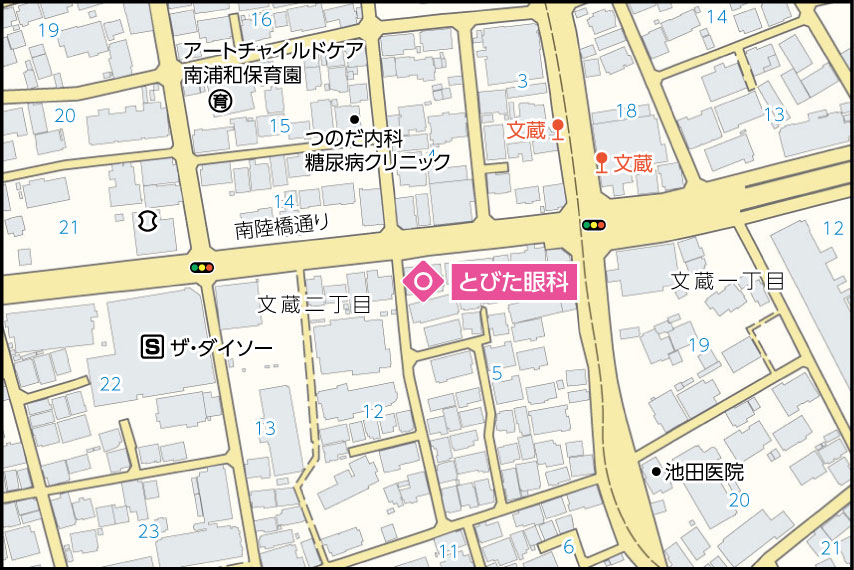 とびた眼科の地図