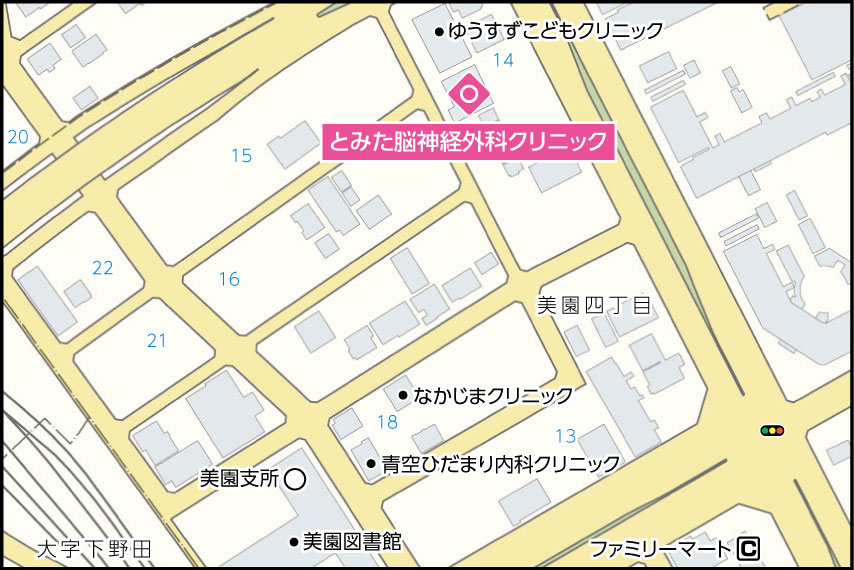 とみた脳神経外科クリニックの地図