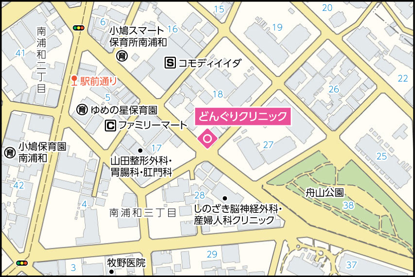 どんぐりクリニックの地図